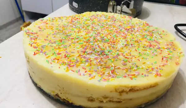 Торта с ванилов крем