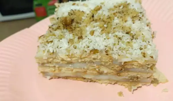 Лесна домашна торта с ванилов пудинг