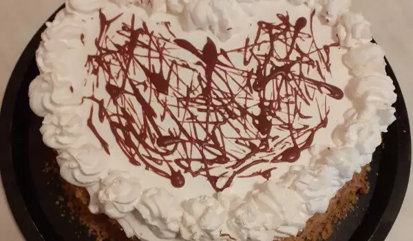 Торта Валентинка с два крема