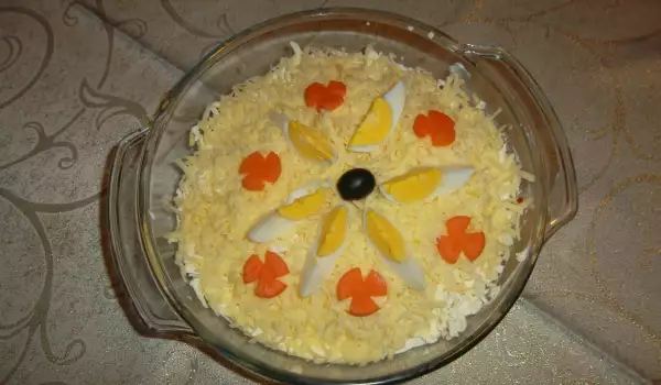 Въздушна салата със сирене