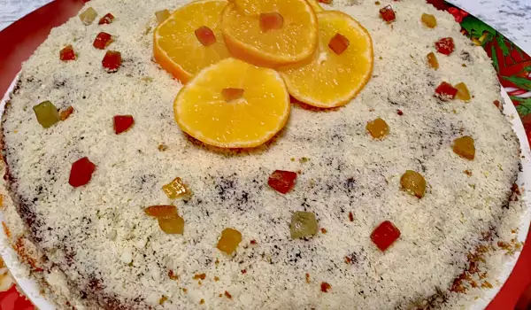 Празнична веган торта с бадеми