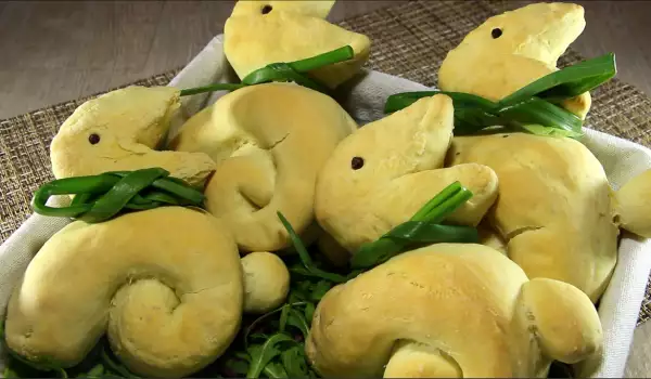 Великденски зайчета от тесто
