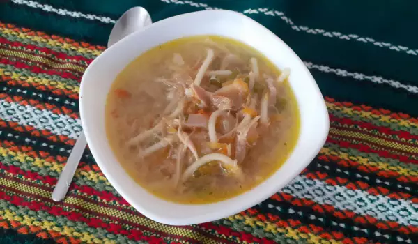 Заешка супа със застройка за деца