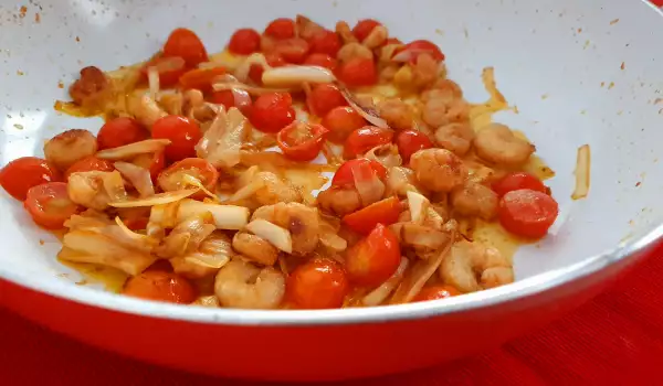 Зехтинов сос за паста с праз и скариди