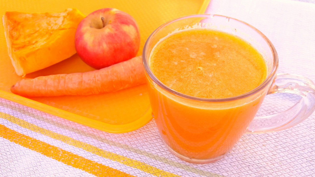 Превенция за добро зрение със сок от тиква и морковиНеобходими