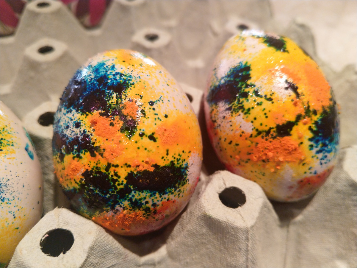 Нова техника за боядисване на яйца - с желатин. Крайният