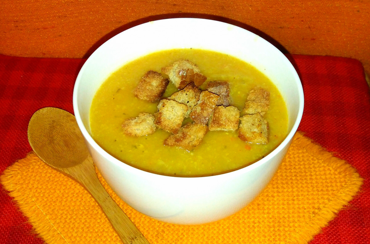 Есенна крем супа - с много зеленчуци и още повече