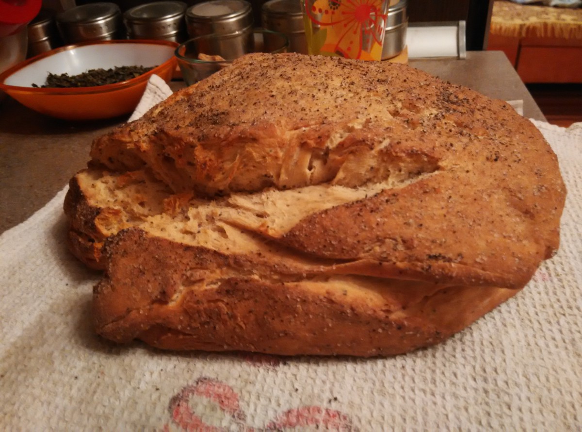 Уникален хляб с домашен квас и три вида брашно -