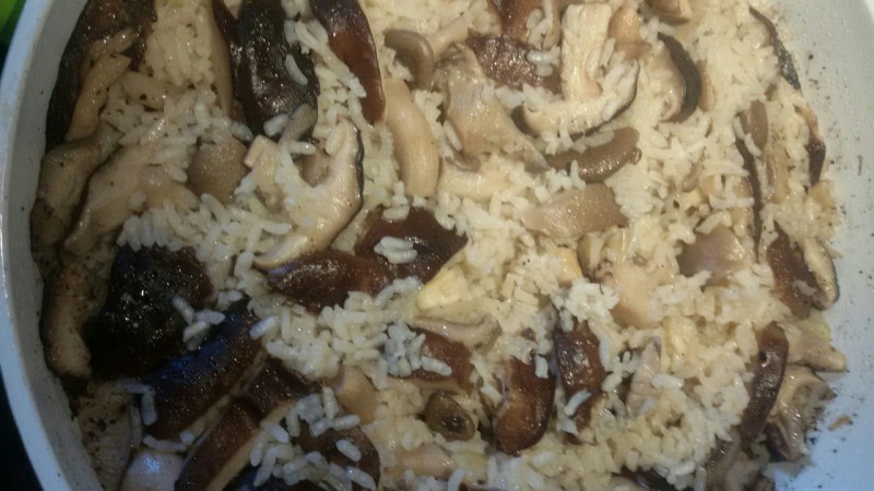 И друг път сме правили гъби с ориз, ама тези