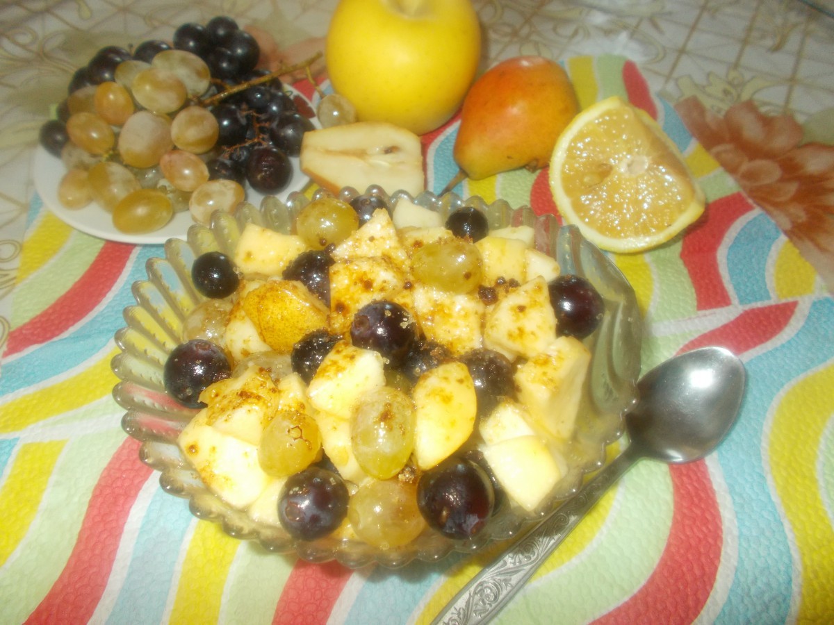 Есенна плодова салата пълна с витамини Необходими Продукти● грозде 10