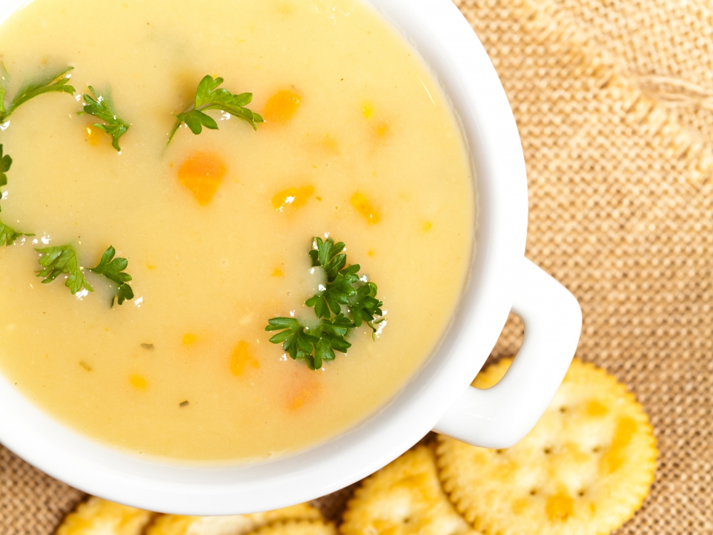 Кадифена супа подходяща за деца и хора с чувствителни стомасиНеобходими