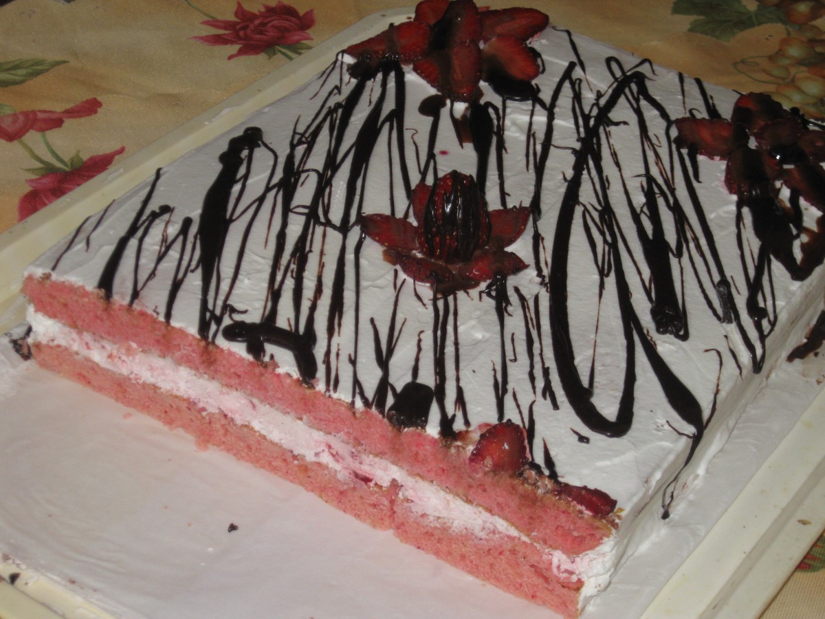 Изкусителна и много романтична розова торта идеална за хората които