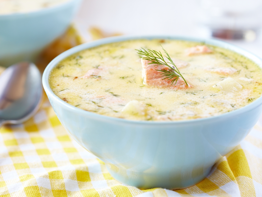Знаете ли какво значи супа нежна като кадифе Необходими Продукти● сьомга