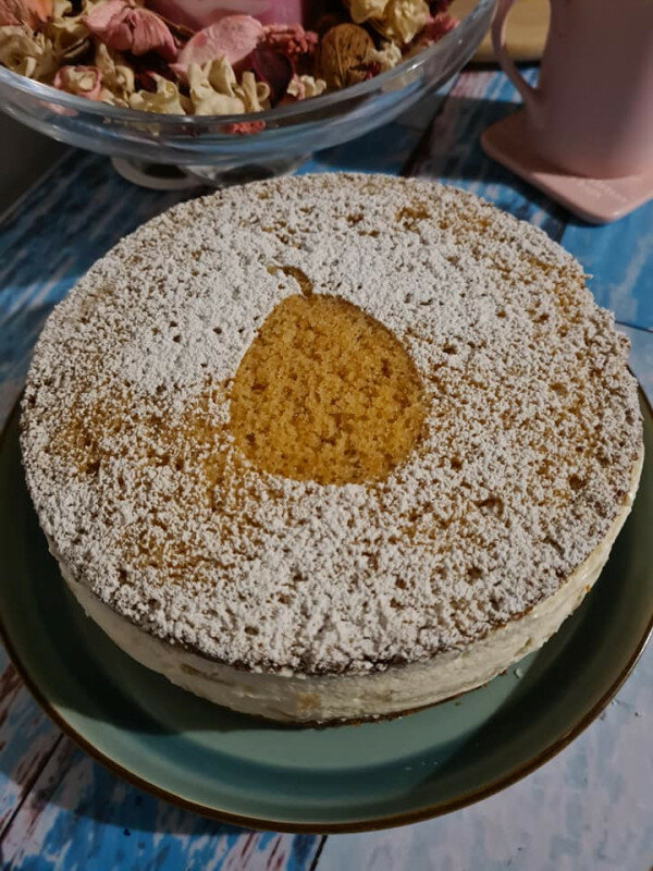 Торта с рикота и круши - красива на вид, апетитна