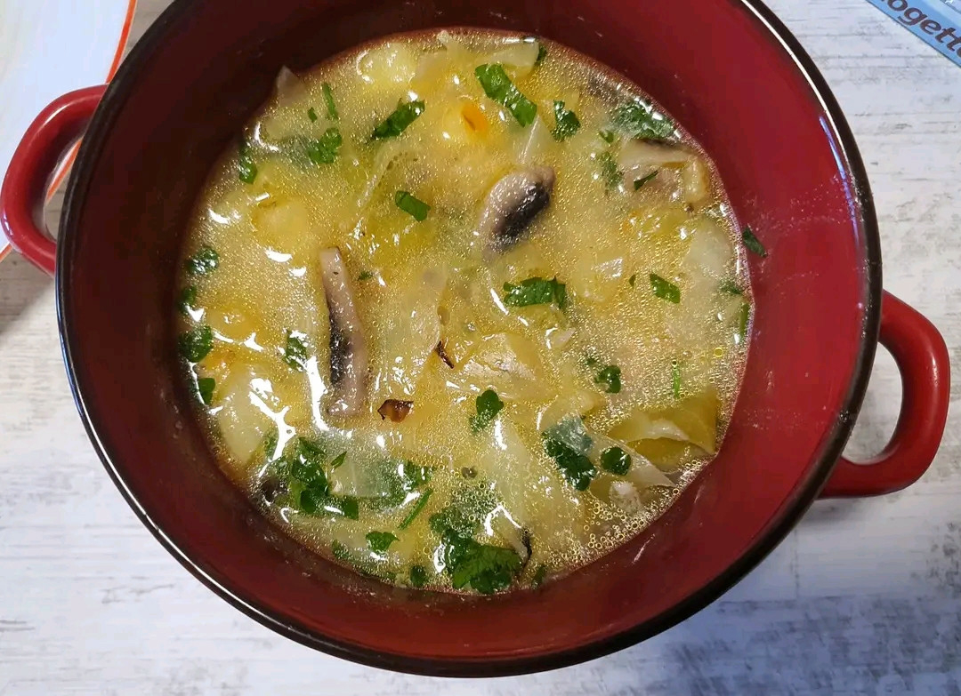 Рецептата за зелева супа с манатарки от Домашна готварска книга