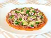 Пица с блат от карфиол и кайма
