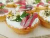 Солени тарталети с херинга и сирене